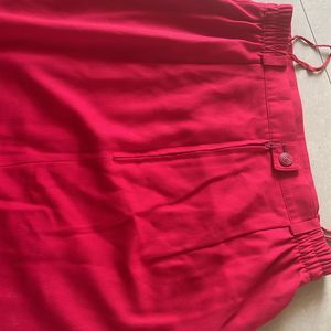 Red formal skirt