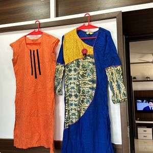 Combo Of 4 Kurti And 1 Plazzo