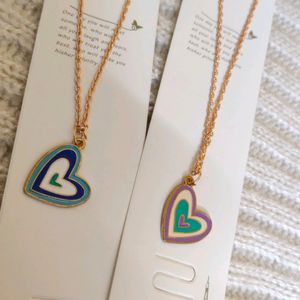 Retro-heart Charm Pendant Neckpiece