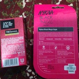 Tresemme Serum And Nykaa Kajal