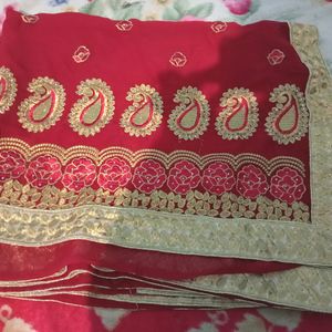 Maroon Colour Fancy Saree