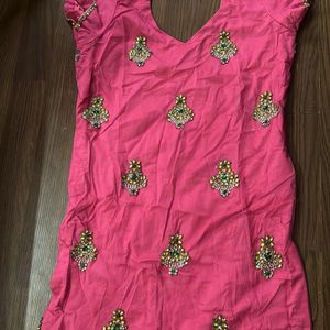 Pink Patiala Suit With Dupatta