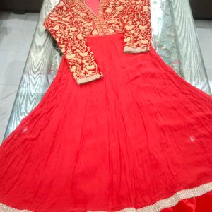 Ethnic Red Gown