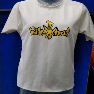 White Cute Picachu T Shirts