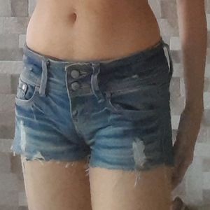 Denim Low Waist Shorts