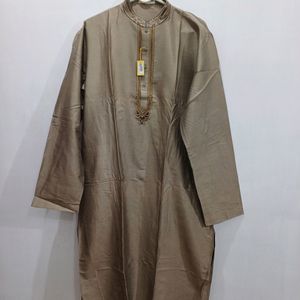 Jacket Kurta Chudidar Set (Blue/Brown)