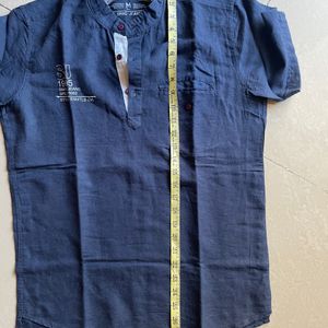 Navy Blue Kurta Shirt For Men