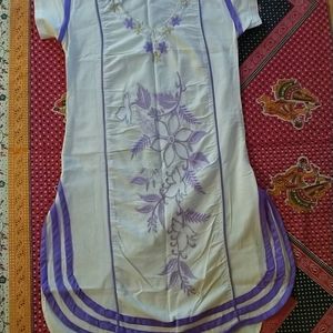 Ladies Linen Long Handpainted Tunic Kurti 🤩🤩