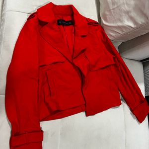 Original Zara Jacket In Red Size M