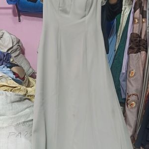 Long Grey Party Dress Cocktail