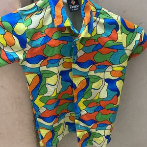 Party Wear Milti Colour Boys Shirt