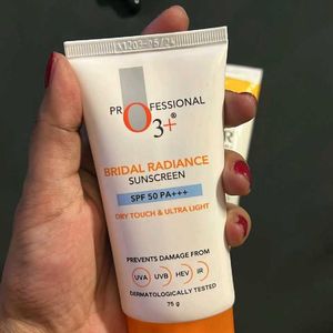 O2 Professional And Evergloe Sunscreen