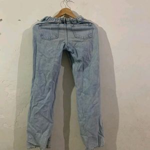 Straight Ripped Design Baggy Jeans