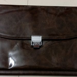 Brown Glossy Clutch