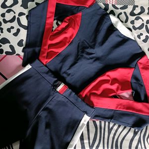 Zip Up Color Block Jacket & Pants Set