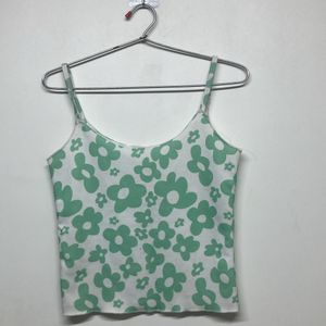 green floral tank