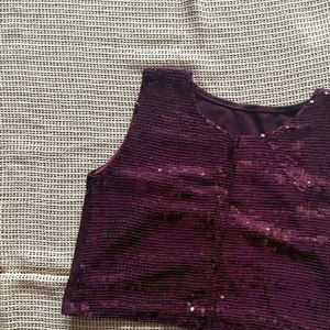 Sequinned Blouse/ Crop Top