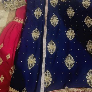 Sharara Set Blue Pink Combination