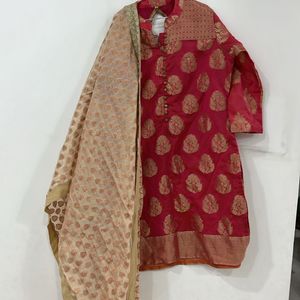 Heavy 3 Piece Banarsi Suit For Bust M &L