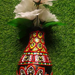 Beautiful Flower Vase Lippan Art