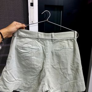 Very Light Olive Green Shorts