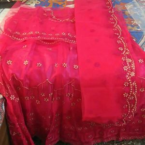 Net Ka ..lehnga Semi Stitch H..choli Unstich H