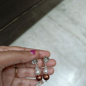 Set Of 5 New Artificial Pearl Earrings