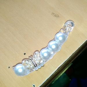 Any One Korean Clips White Pearl Clip