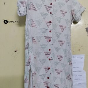 Beautiful White With Red Kurti For Women