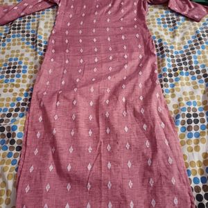 Beautiful Pink Kurta In Khadi Cotton