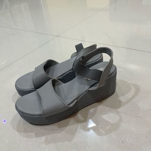 Grey Platform Sandal