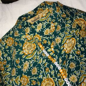 New Darkgreen Straight Kurti