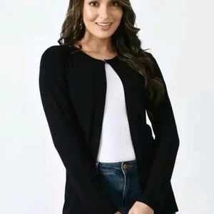 Black Open Front Jacket Shrug