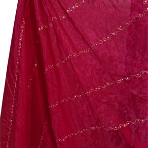 Red Embroidered Chunnari Dupatta Festive