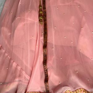 Prettiest Pink & Blue Halter Neck Lehenga