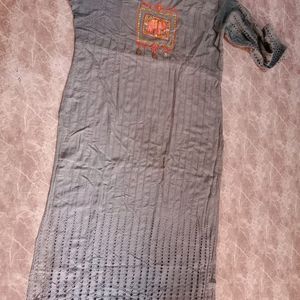 Grey Chikankari Kurta