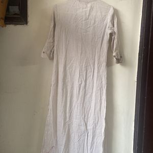 Off White Shirt Styled Kurta