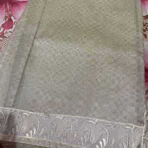 Grey Color net Saree