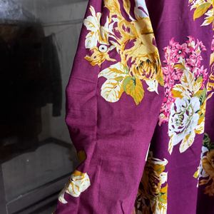 Beautiful Maroon Top With Handwork In Front