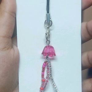 Pink Jelly Fish Phone Charm