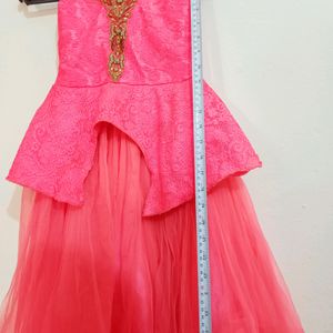 Dark Pink Gown For Girls