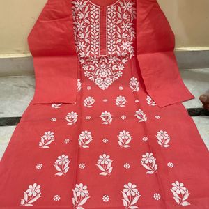 Lucknowi Chikankari Cotton Kurtis For Girls &Women