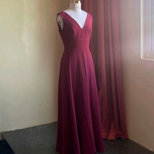 cherry dark red dress