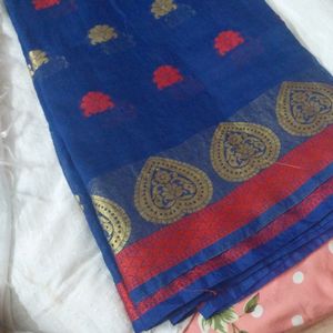 Cotton Saree With Half Delivery Fee