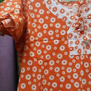 Orange Kurta Set