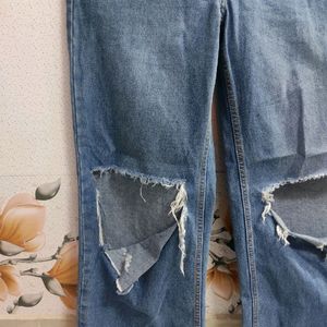 Freakins High Waist Distress Jeans