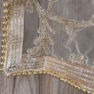 New Heavy Full Gold Embroidered Dupatta