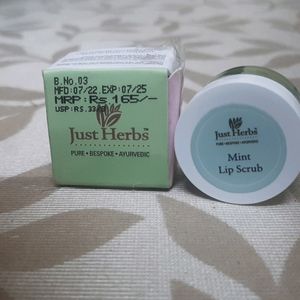 Just Herbs Herb Enriched Mint Lip Scrub-5g