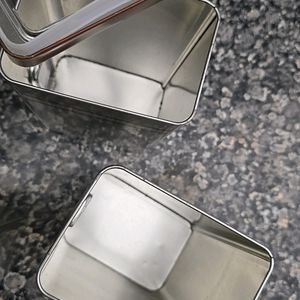 Stainless Steel Dabba Set For Kitchen Combo