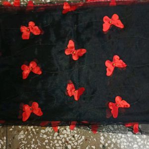 Red Black Colour Saree Butterfly 🦋 dizine